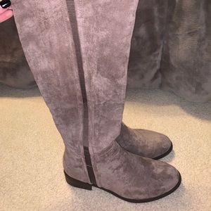 Women’s knee high suede boots